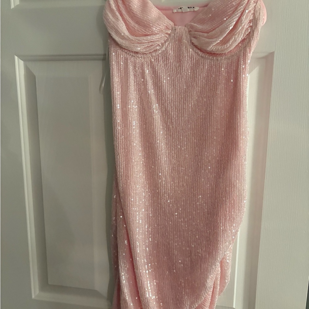 Elegant Pink Asymmetrical Dress
